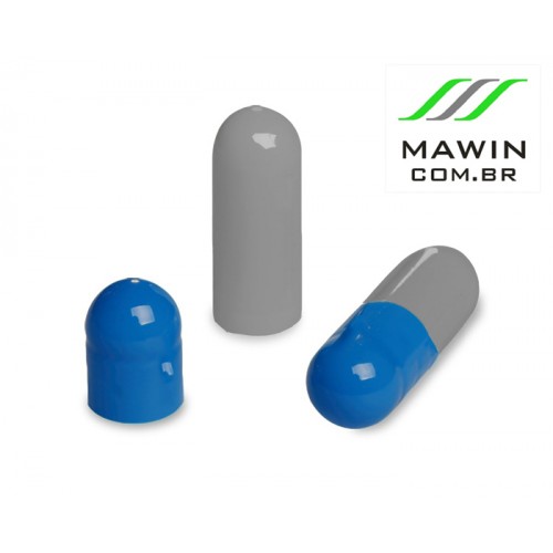 CAPSULA GELATINA N0 DE 500mg - AZUL / CINZA - PACOTE COM 5.000