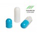 CAPSULA GELATINA N0 DE 500mg - AZUL CLARO / BRANCO - PACOTE COM 1.000