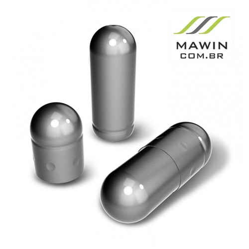 CAPSULA GELATINA N0 DE 500mg - CINZA PRATA - PACOTE COM 1.000