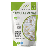 CAPSULA GELATINA N0 DE 500mg - BRANCO - PACOTE COM 5.000