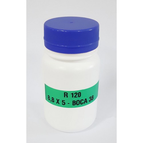 FRASCO FARMACEUTICO R120 COM TAMPA LACRE ROSCA AZUL  - PACOTE COM 10 un