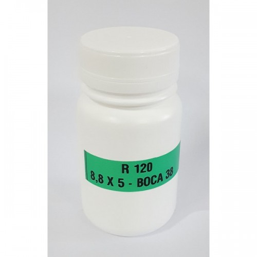 FRASCO FARMACEUTICO R120 COM TAMPA LACRE ROSCA BRANCA  - PACOTE COM 10 un