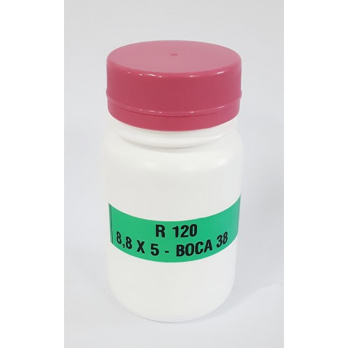 FRASCO FARMACEUTICO R120 COM TAMPA LACRE ROSCA ROSA  - PACOTE COM 10 un