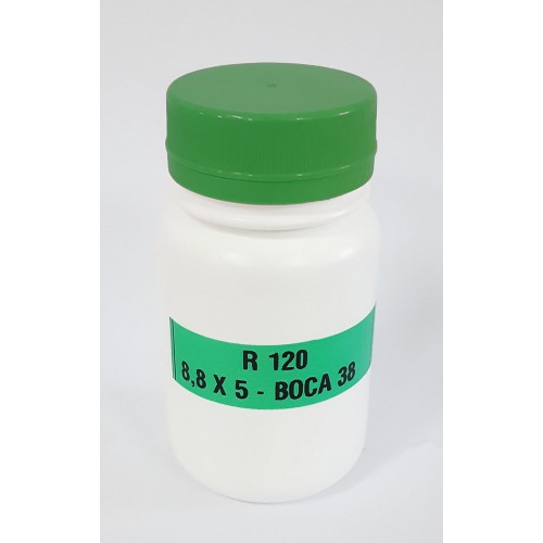 FRASCO FARMACEUTICO R120 COM TAMPA LACRE ROSCA VERDE  - PACOTE COM 10 un