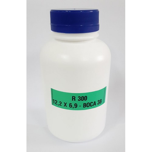 FRASCO FARMACEUTICO R300 COM TAMPA AZUL ROSCA LACRE  - PACOTE COM 10 un