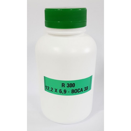 FRASCO FARMACEUTICO R300 COM TAMPA VERDE ROSCA LACRE  - PACOTE COM 10 un