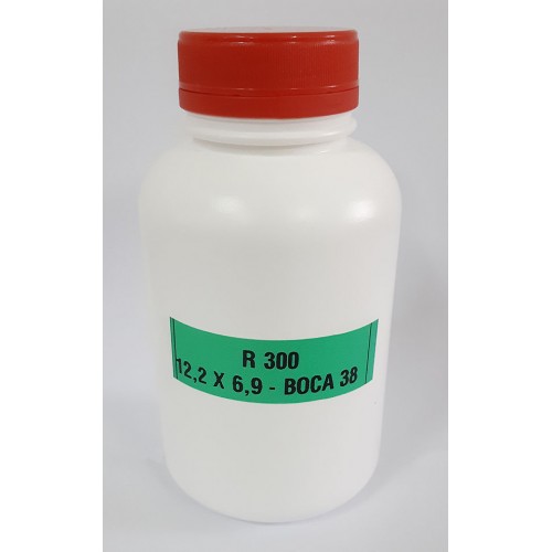 FRASCO FARMACEUTICO R300 COM TAMPA VERMELHA ROSCA LACRE  - PACOTE COM 10 un