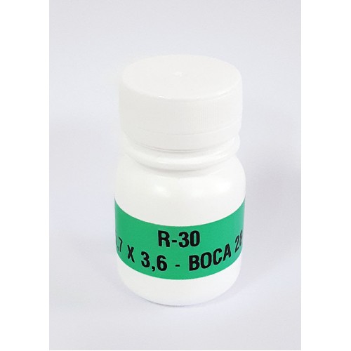 FRASCO FARMACEUTICO R30 COM TAMPA BRANCA ROSCA LACRE  - PACOTE COM 10 un