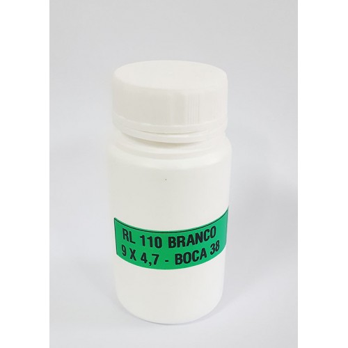 FRASCO FARMACEUTICO RL110 - TAMPA BRANCA ROSCA LACRE - PACOTE COM 10 un