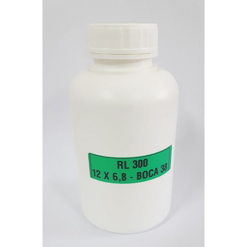 FRASCO FARMACEUTICO RL 300 - TAMPA BRANCA ROSCA LACRE - PACOTE COM 10 un